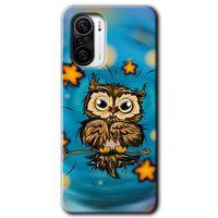 Redmi Mi11i Kılıf HD Desen Baskılı Arka Kapak - Owl Bird Stars + Kırılmaz Cam
