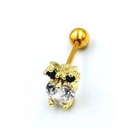 Çelik Zirkon Taşlı Piercing