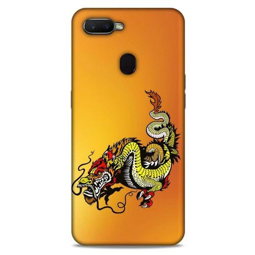 Oppo Ax7 Kılıf Dragons (28) Arka Kapak Tatoo Sarı Ejderha