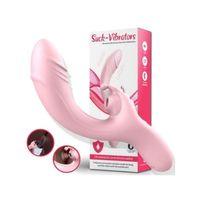 Suck Vakumlu Klitoral Uyarıcılı Şarjlı Tavşan Vibratör