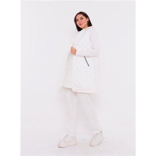 Minimal Kapitoneli Yelekli Spor Üçlü Takım - 70060.023 - Krem