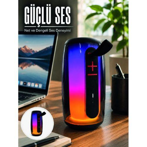 Rgb Işıklı Bluetooth Hoparlör Güçlü Ses Type-c Taşınabilir Kablosuz Speaker