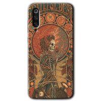 Xiaomi Mi 9 Kılıf HD Desen Baskılı Arka Kapak+Temperli Cam - İskelet Aşk