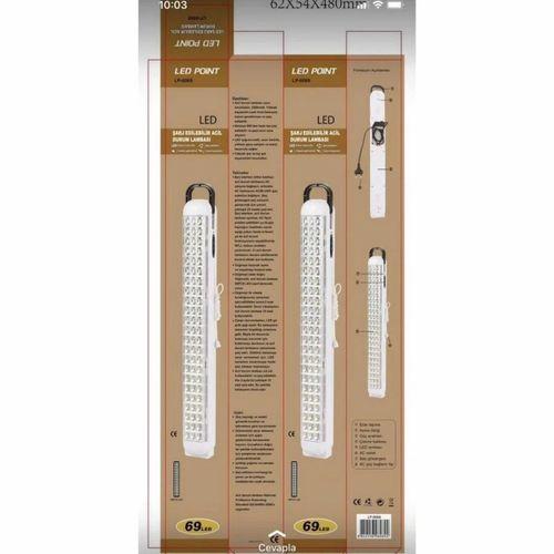 Ledpoint Lp-6069 Akülü 69 Led Şarjlı Işıldak