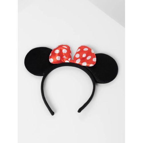 Eğitici Oyuncak Kırmızı Fiyonklu Minnie Mouse Taç Fare Tacı Kafa Bandı