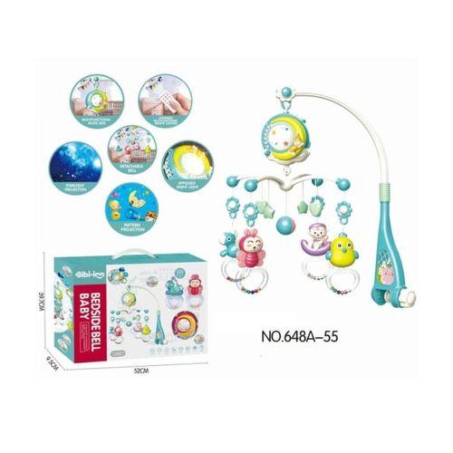 Eğitici Çocuk Oyuncak BIB-648A-55 -Vardem Işıklı Müzikli Kumandalı Mavi Bebek Dönencesi