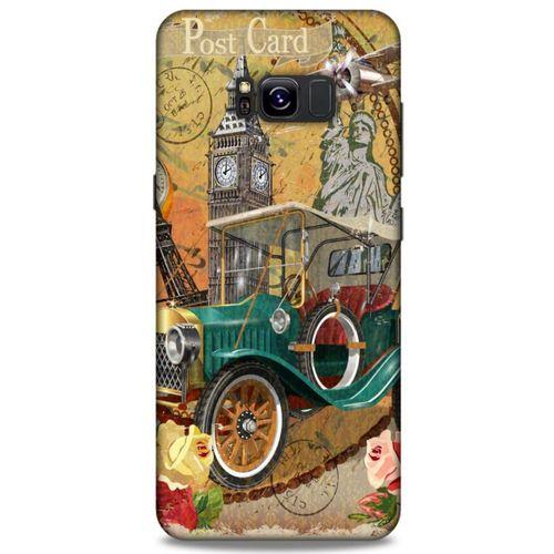 Retro (37) Desen Silicone Cover Renkli Samsung Galaxy S8 Plus Kılıf