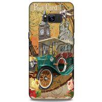 Retro (37) Desen Silicone Cover Renkli Samsung Galaxy S8 Plus Kılıf