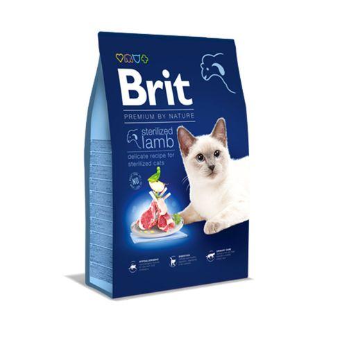 Brit Premium By Nature Kısırlaştırılmış Kediler İçin, Kuzu Etli Kuru Mama 8 kg