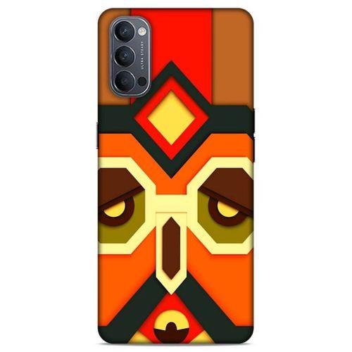 Lopard Oppo Reno 4 Uyumlu Kılıf Soyut Sanat (6) Desenli Silikon Kılıf