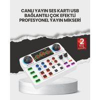 Çok Efektli Canlı Yayın Ses Mikseri Usb Ve Kablosuz Uyumlu