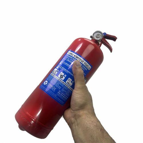 2 Kg Kuru Kimyevi Tozlu Yangın Söndürme Cihazı | ABC Tipi Çok Amaçlı Yangın Tüpü