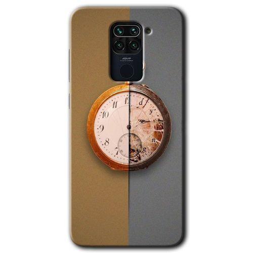 BeRa Aksesuar Xiaomi Redmi Note 9 Kılıf Baskılı Kapak - Clocks Artwork +Tam Kaplayan Mat Seramik