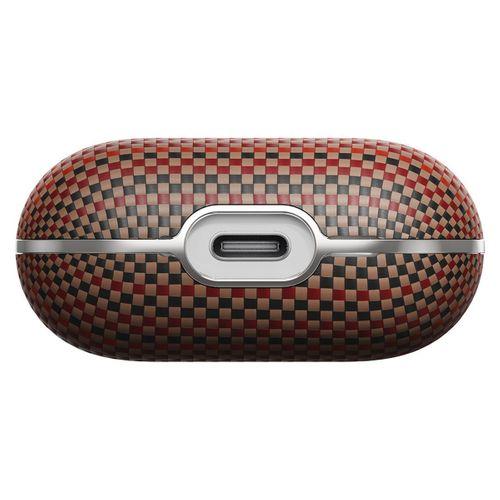Apple Airpods 4 Kılıf Aramid Fiber Pitaka Tactile Woven Sunset-Moonrise Serisi Sunset Kapak