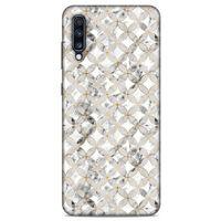 Mermer Desenli (37) Tema Silicone Cover Gümüş Gri Samsung Galaxy A70s Kılıf