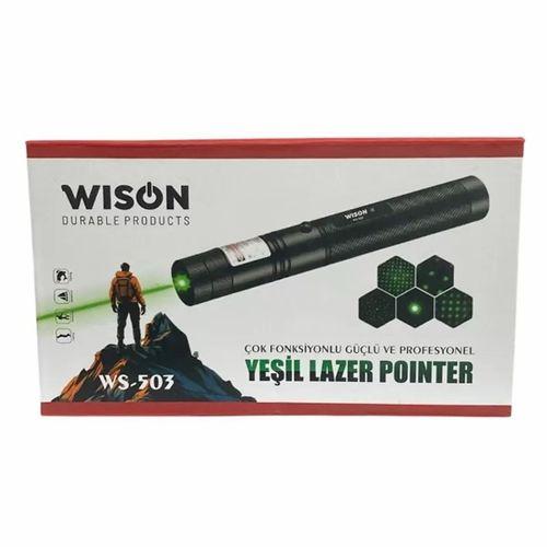 Wison Ws-503 100mw Desen Başlıklı Şarjlı Yeşil Lazer Pointer