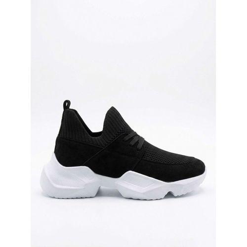 403 Yumuşak Triko Dokulu Yüksek Siyah Taban Spor Ayakkabı