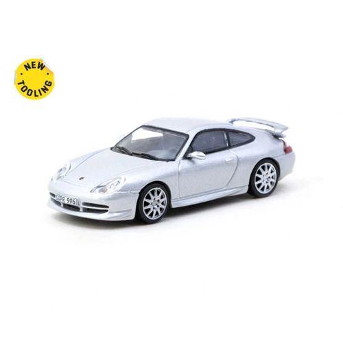 Eğitici Oyuncak Tarmac Works X iXO Models 1/64 Porsche 911 GT3 (type 996) Silver