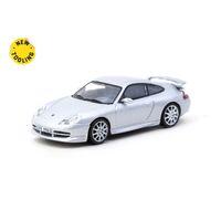 Eğitici Oyuncak Tarmac Works X iXO Models 1/64 Porsche 911 GT3 (type 996) Silver