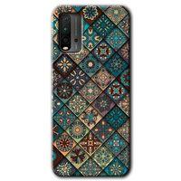 BeRa Aksesuar Xiaomi Redmi 9T Kılıf Baskılı Kapak - Mandala Desen +Tam Kaplayan Mat Seramik