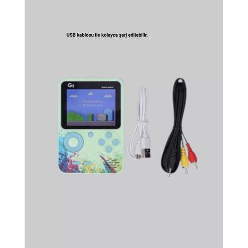 G5 Taşınabilir Retro Game Box 500 Oyunlu Şarjlı Mini Oyun Konsolu