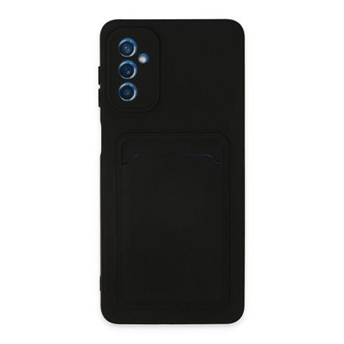 Newface Samsung Galaxy M52 5G Kılıf Kelvin Kartvizitli Silikon - Siyah