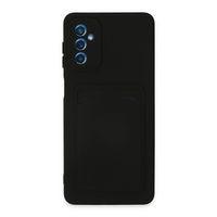 Newface Samsung Galaxy M52 5G Kılıf Kelvin Kartvizitli Silikon - Siyah