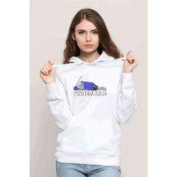 Undertale Sleep Baskılı Beyaz Kadın Kapşonlu Sweatshirt