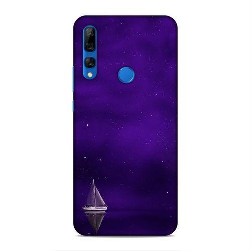 Huawei Y9 Prime 2019 Kılıf Mor Gemi Arka Kapak Silikon Koruma Full Koruyucu