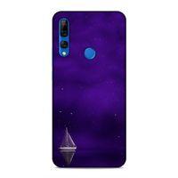Huawei Y9 Prime 2019 Kılıf Mor Gemi Arka Kapak Silikon Koruma Full Koruyucu