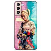 Samsung Galaxy S21 Plus Uyumlu Kılıf Harley Quinn (27) Tasarımlı Kılıf Kobalt mavisi