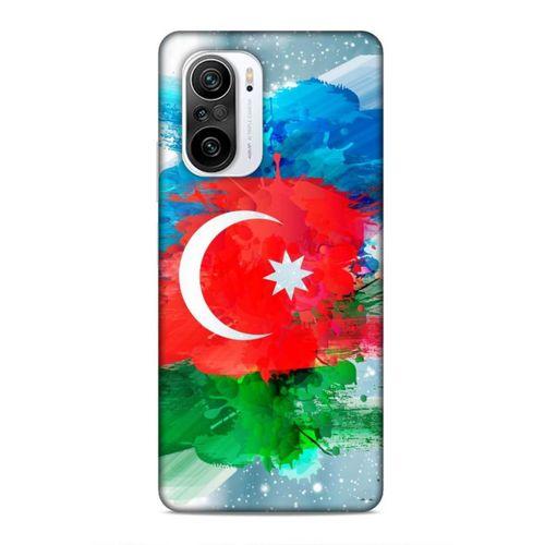 Xiaomi Redmi K40 Uyumlu Kılıf Azarbaijan (15) Antişok Kılıf Bayrak İllustre