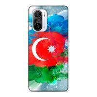 Xiaomi Redmi K40 Uyumlu Kılıf Azarbaijan (15) Antişok Kılıf Bayrak İllustre