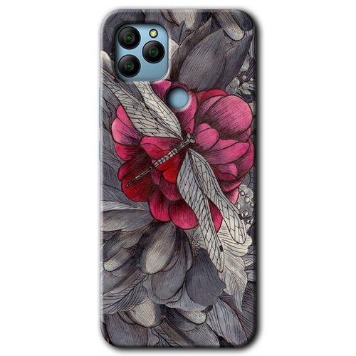 General Mobile GM 22 Plus HD Baskılı Kılıf + 9D Tam Ekran Koruyucu - kelebek Ömrü