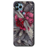 General Mobile GM 22 Plus HD Baskılı Kılıf + 9D Tam Ekran Koruyucu - kelebek Ömrü