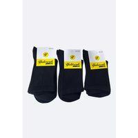 Yalıncak Yarım Konç Kolej Çorap Siyah Renk 12 Adet Desensiz Model