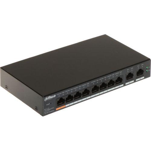 DAHUA CS4010-8ET-60, 8 Port, Megabit, PoE 60W, 2 Port Gigabit Uplink, Cloud Yönetilebilir, Switch
