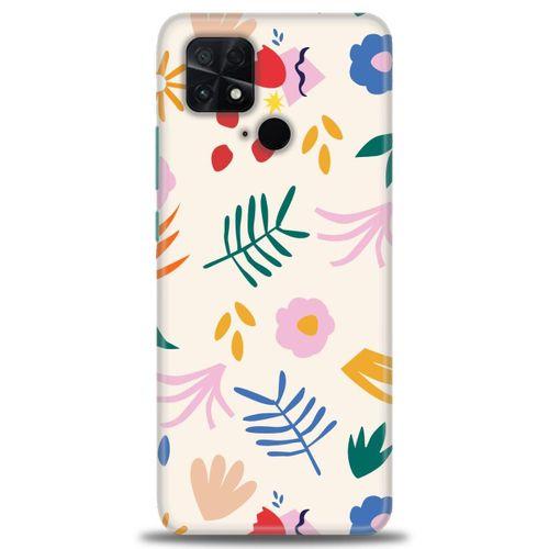 Xiaomi Poco C40 Kılıf HD Baskılı Kılıf - Renkli Yapraklar + Tam Ekran Koruyucu