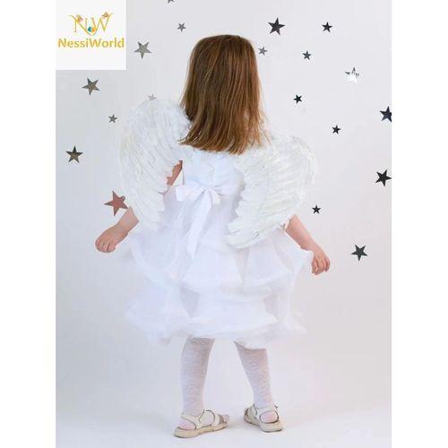 Beyaz Renkli Bebek Boy Melek Kanadı 30x45 cm