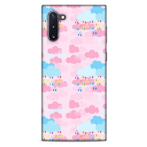 Samsung Galaxy Note 10 Kılıf Pastel Renkler (49) Ultra Silikon Kılıf Şeker Pembe Mavi