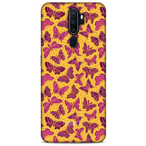 Oppo A5 2020 Kılıf Kelebek Etkisi (27) Tasarımlı Kılıf Karışık Renkli