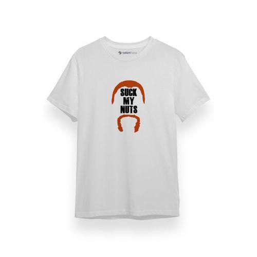 The Walking Dead Abraham Suck My Nuts_1 Beyaz Kısa kol Erkek Tshirt