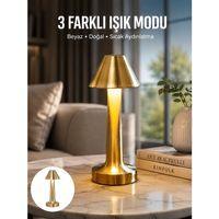 Kablosuz Led Masa Lambası 1800mah 3 Renk Aydınlatma Dokunmatik Yeni Nesil