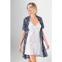 Şık Desenli Saten 2'li Kısa Sabahlık Takımı