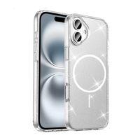 ​Apple iPhone 16 Plus Kılıf M-safe Şarj Özellikli Parlayan Simli Saydam Renkli Zore Maris Kapak