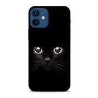 Lopard Apple iPhone 12 Mini Uyumlu Kılıf Kediler (44) Tough Armor Kılıf Kara Kedi
