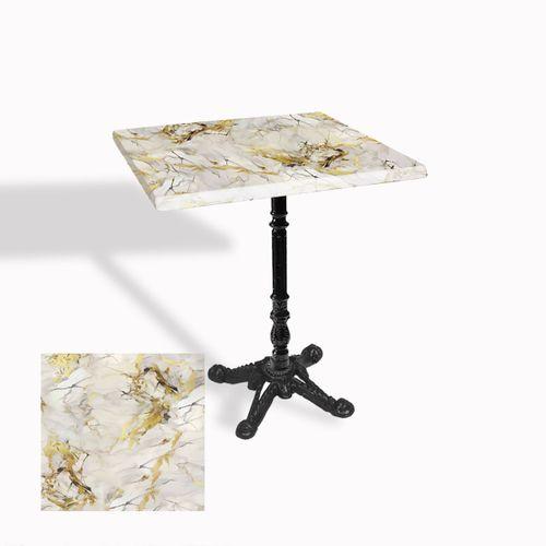 Dockers Çipa 1004 Döküm Ayak Kare Masa 70x70 cm - (Werzalit, Wermodin ve Allzalit Tabla) - Gold