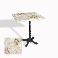 Dockers Çipa 1004 Döküm Ayak Kare Masa 70x70 cm - (Werzalit, Wermodin ve Allzalit Tabla) - Gold