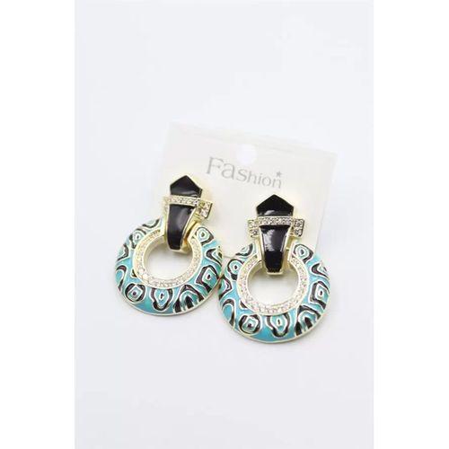 Mineli Halka Küpe - Altın