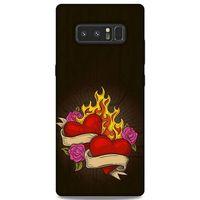Lopard Samsung Galaxy Note 8 Uyumlu Kılıf Tattoo's (14) Lansman Kılıf Çift Kalp
